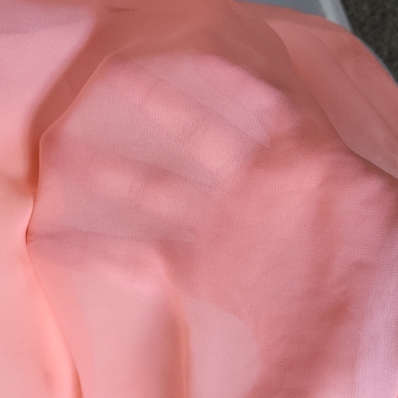 Maurices mixed material heather gray and hot coral colored sheer back tee - Picture 3 of 15